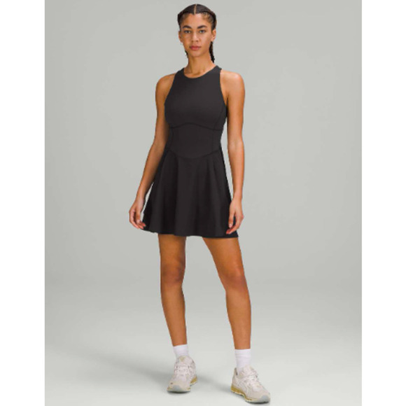 Lululemon Court Crush Dress Black Size 4 - Picture 1 of 10
